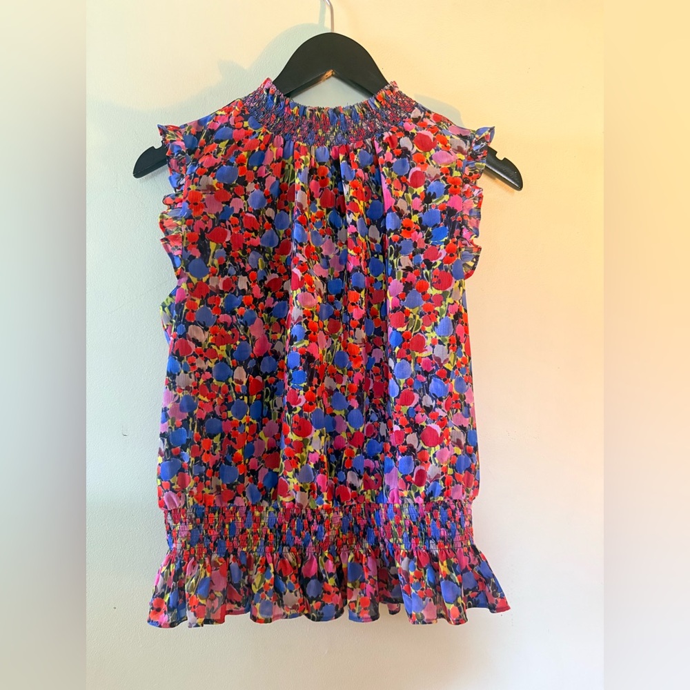J. Crew Girls Floral Smocked Waist Dress - Pink, Blue, Red